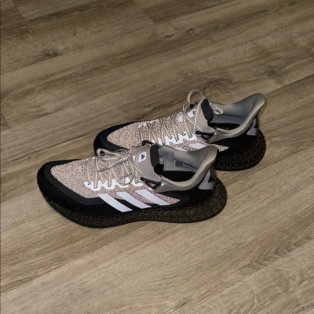 Adidas Men’s Black and Gray 4DFD Sneakers